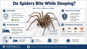 do spiders bite while sleeping what really happens at night