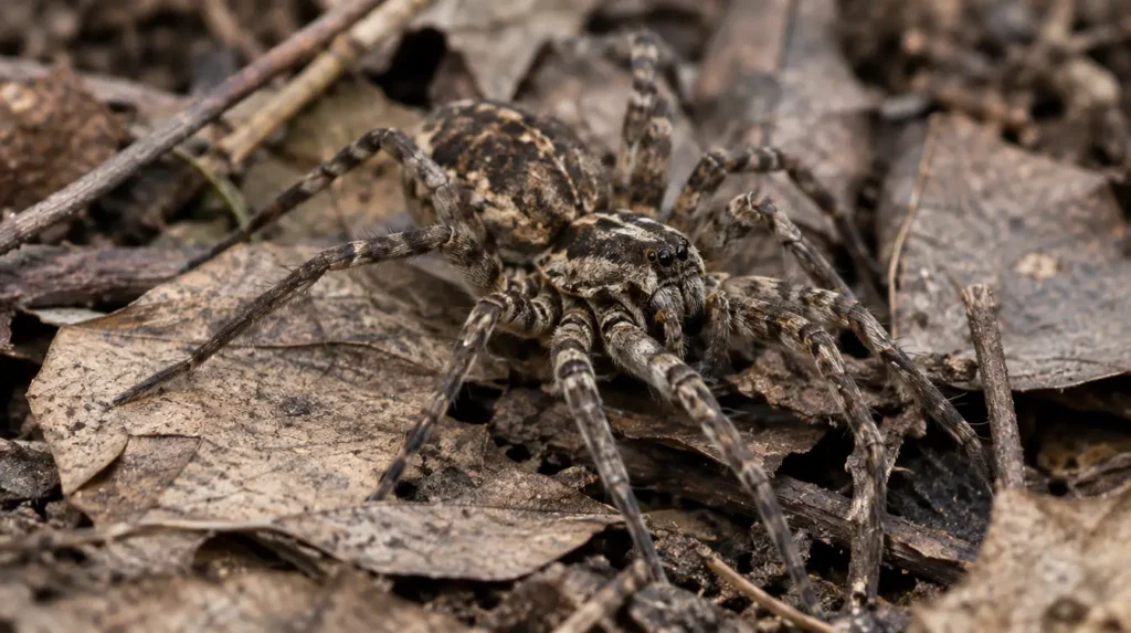 brown spider with striped legs (2)